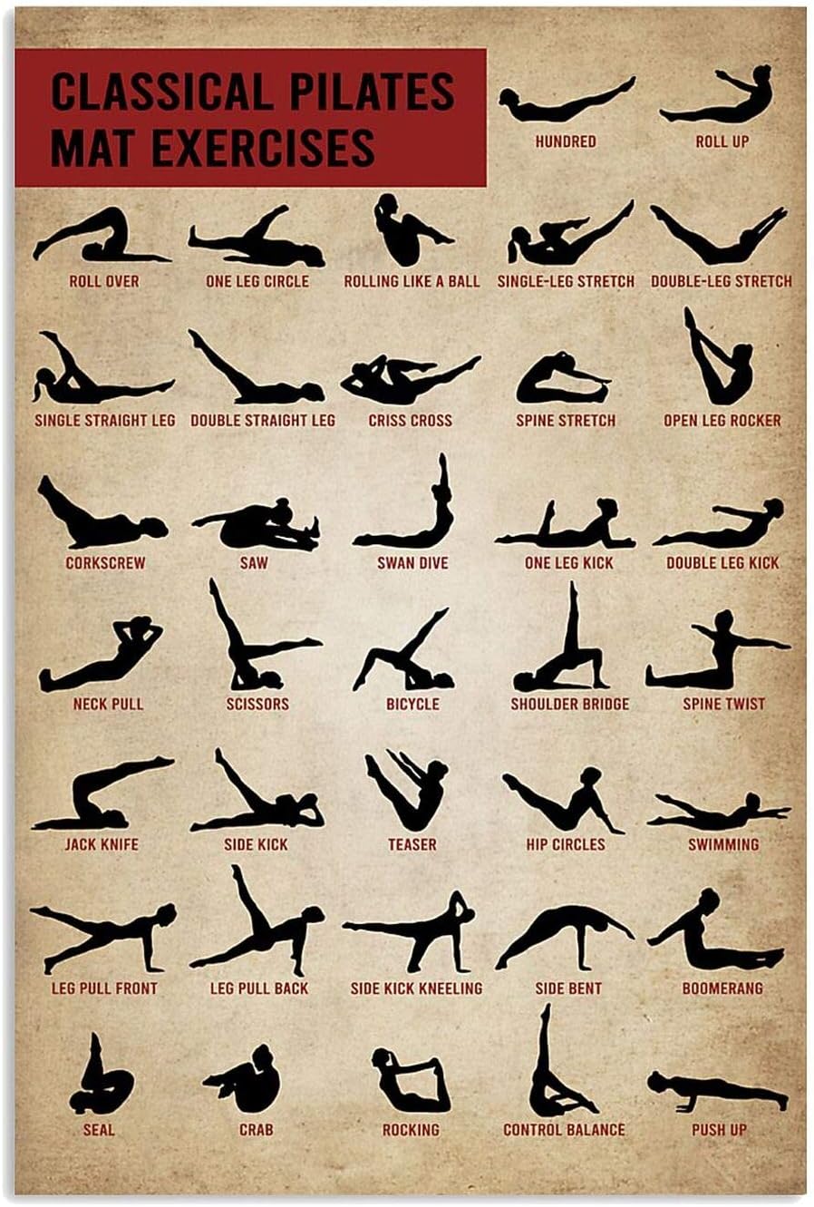 Pilates Yoga Room - Klasik Pilates Mat Egzersizleri Metal Işaretleri